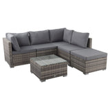 NNEDSZ Ottoman-Style Outdoor Lounge Set in Grey