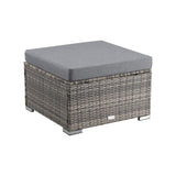 NNEDSZ Ottoman-Style Outdoor Lounge Set in Grey