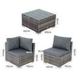 NNEDSZ Outdoor Modular Lounge Sofa Bondi -Grey