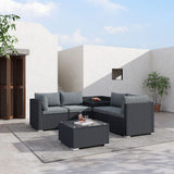 NNEDSZ 6PCS Outdoor Modular Lounge Sofa Coogee-Black