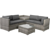 NNEDSZ 6PCS Outdoor Modular Lounge Sofa Coogee-Grey