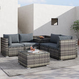 NNEDSZ 6PCS Outdoor Modular Lounge Sofa Coogee-Grey