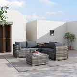 NNEDSZ 6PCS Outdoor Modular Lounge Sofa Coogee-Grey