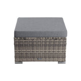 NNEDSZ Large Modular Outdoor Ottoman Lounge Set in Grey
