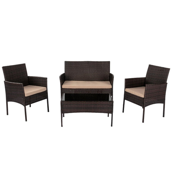 NNEDSZ Breeze 4-Seat Wicker Outdoor Lounge Set