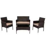 NNEDSZ Breeze 4-Seat Wicker Outdoor Lounge Set
