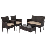 NNEDSZ Breeze 4-Seat Wicker Outdoor Lounge Set