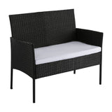 NNEDSZ Ville 4-Seater PE Wicker Outdoor Lounge Sofa Set