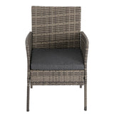 NNEDSZ 4 Seater Wicker Outdoor Lounge Set - Mixed Grey