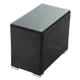 NNEDSZ Black Wicker End Table