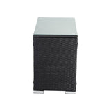 NNEDSZ Black Wicker End Table