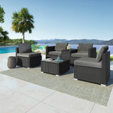 NNEDSZ Modular Outdoor Wicker Lounge Set