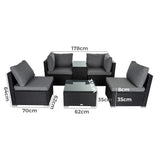 NNEDSZ Modular Outdoor Wicker Lounge Set