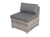 NNEDSZ 7PC Outdoor Wicker Lounge with Storage Corner (Grey)