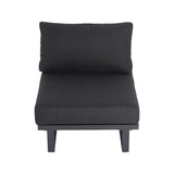 NNEDSZ Modern Outdoor 7 Piece Lounge Set with Slatted Polywood Design Tables