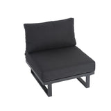 NNEDSZ Modern Outdoor 7 Piece Lounge Set with Slatted Polywood Design Tables