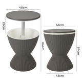 NNEDSZ Taupe Ice Bucket Table