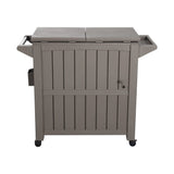 NNEDSZ Garden Bar Serving Cart with Cooler (Taupe)