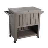 NNEDSZ Garden Bar Serving Cart with Cooler (Taupe)