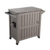 NNEDSZ Garden Bar Serving Cart with Cooler (Taupe)