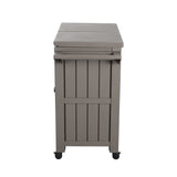 NNEDSZ Garden Bar Serving Cart with Cooler (Taupe)