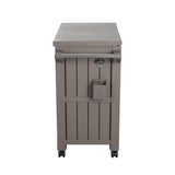 NNEDSZ Garden Bar Serving Cart with Cooler (Taupe)