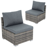 NNEDSZ Grey Armless Outdoor Sofa Set