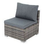 NNEDSZ Grey Armless Outdoor Sofa Set