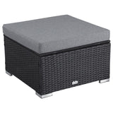 NNEDSZ Outdoor wicker ottoman in Black