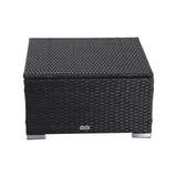 NNEDSZ Outdoor wicker ottoman in Black