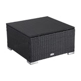 NNEDSZ Outdoor wicker ottoman in Black