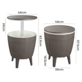 NNEDSZ Taupe Cooler Table