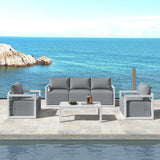 NNEDSZ Alfresco 5-Seater Deep-Seated Patio Set – White