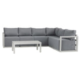 NNEDSZ Alfresco Contemporary All-Weather Lounge Set – White