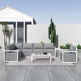 NNEDSZ Alfresco 7-Seat Garden Lounge Set – White