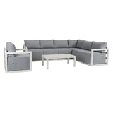 NNEDSZ Alfresco 7-Seat Garden Lounge Set – White