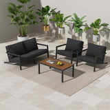 NNEDSZ Aidan Garden Furniture Set in Slate Grey — 5 pieces