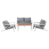 NNEDSZ Aidan Garden Furniture Set in White — 5 pieces