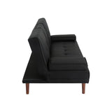 NNEDSZ 3 Seater Adjustable Sofa Bed With Cup Holder Black