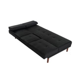 NNEDSZ 3 Seater Adjustable Sofa Bed With Cup Holder Black
