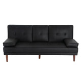 NNEDSZ 3 Seater Adjustable Sofa Bed With Cup Holder Black