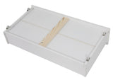 NNEDSZ 2 x Wooden Bed Frame Storage Trundle Drawers-White