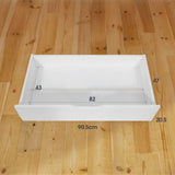 NNEDSZ 2 x Wooden Bed Frame Storage Trundle Drawers-White