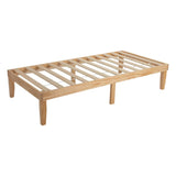 NNEDSZ Single Size Warm Wooden Natural Bed Base Frame – King Single