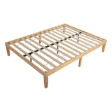 NNEDSZ Warm Wooden Natural Bed Base Frame – Queen