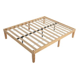 NNEDSZ Warm Wooden Natural Bed Base Frame – Queen