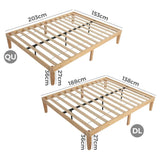 NNEDSZ Warm Wooden Natural Bed Base Frame – Queen