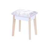 NNEDSZ Dressing Vanity Table Stool Set with Make-up LED Lighted Mirror-White