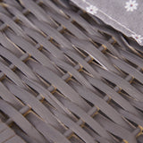 NNEDSZ Grey Bedside Table with Wicker Basket