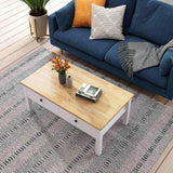 NNEDSZ Sleek Natural Wood Rectangle Coffee Table